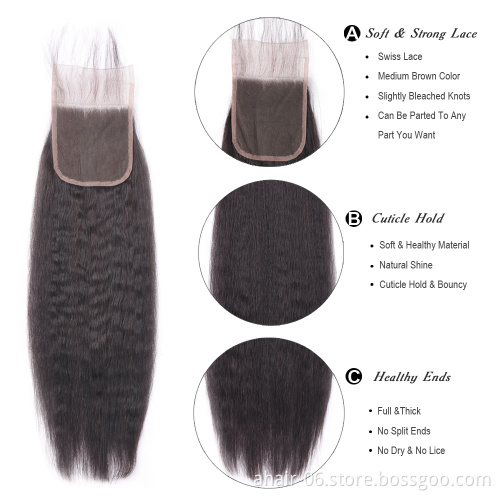 Bundles vendors wholesale sales brazilian weave human hair kinky straight human hair bundles with lace frontal closure